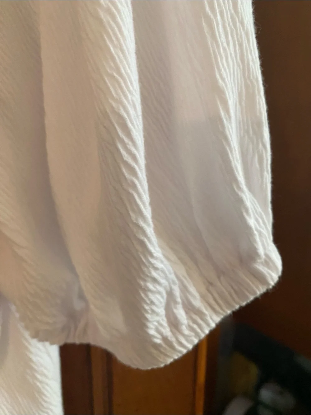 NWT LOFT Women's White Square Neck Puff Sleeve Top Size Large